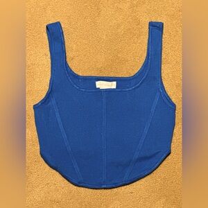 House of Harlow 1960 Cropped Corset Knit Tank Top Medium
